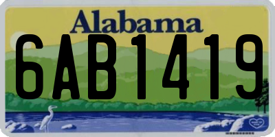 AL license plate 6AB1419