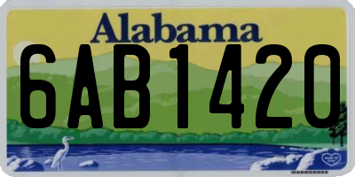 AL license plate 6AB1420