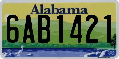 AL license plate 6AB1421