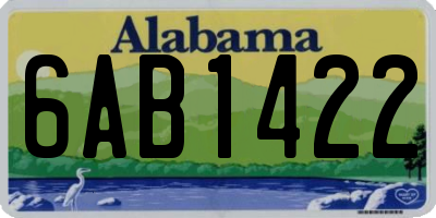AL license plate 6AB1422