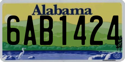 AL license plate 6AB1424