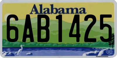 AL license plate 6AB1425