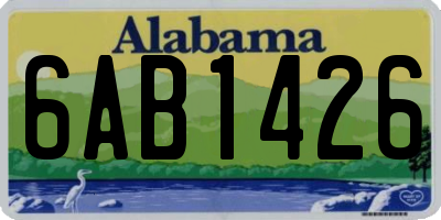 AL license plate 6AB1426