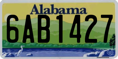 AL license plate 6AB1427