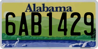 AL license plate 6AB1429