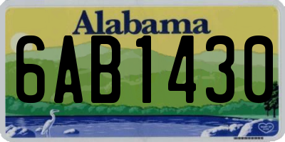 AL license plate 6AB1430