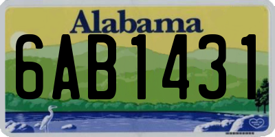 AL license plate 6AB1431