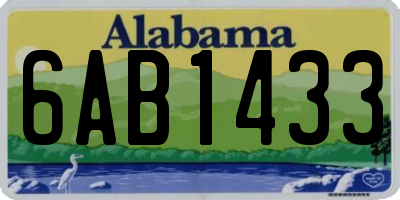 AL license plate 6AB1433