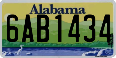 AL license plate 6AB1434