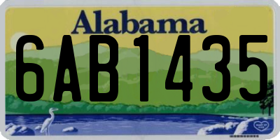 AL license plate 6AB1435