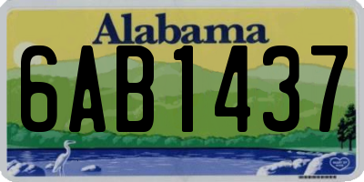 AL license plate 6AB1437