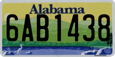 AL license plate 6AB1438