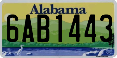 AL license plate 6AB1443