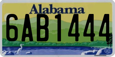 AL license plate 6AB1444