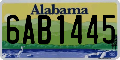 AL license plate 6AB1445