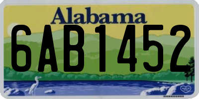 AL license plate 6AB1452