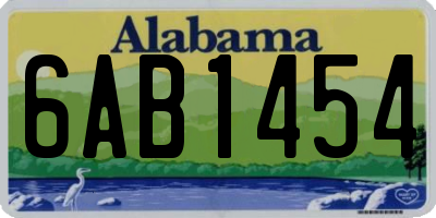 AL license plate 6AB1454