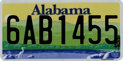 AL license plate 6AB1455