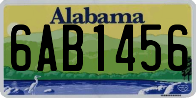 AL license plate 6AB1456