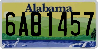 AL license plate 6AB1457