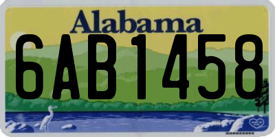 AL license plate 6AB1458