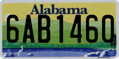 AL license plate 6AB1460