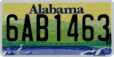 AL license plate 6AB1463