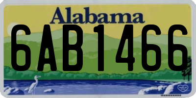 AL license plate 6AB1466