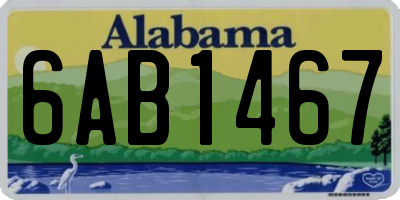 AL license plate 6AB1467