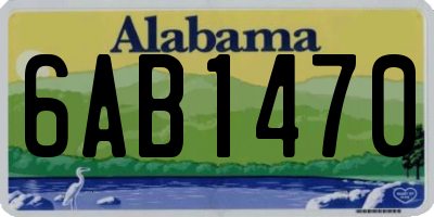 AL license plate 6AB1470