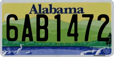 AL license plate 6AB1472