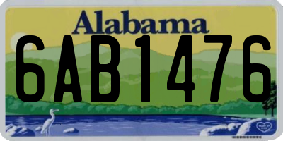 AL license plate 6AB1476