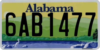 AL license plate 6AB1477