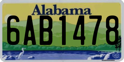 AL license plate 6AB1478