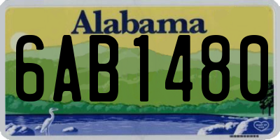 AL license plate 6AB1480