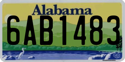 AL license plate 6AB1483