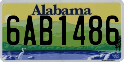 AL license plate 6AB1486