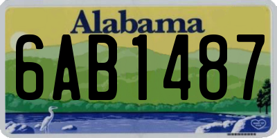 AL license plate 6AB1487