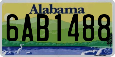 AL license plate 6AB1488