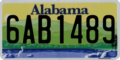 AL license plate 6AB1489
