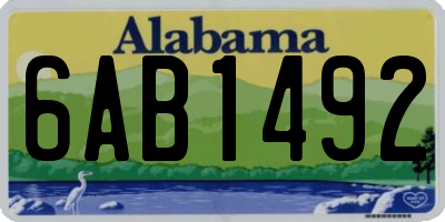 AL license plate 6AB1492