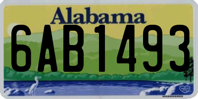 AL license plate 6AB1493