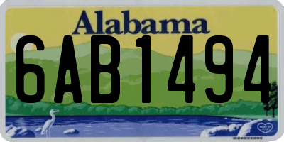 AL license plate 6AB1494