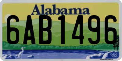 AL license plate 6AB1496