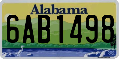 AL license plate 6AB1498