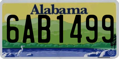 AL license plate 6AB1499