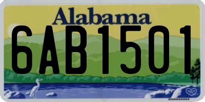 AL license plate 6AB1501
