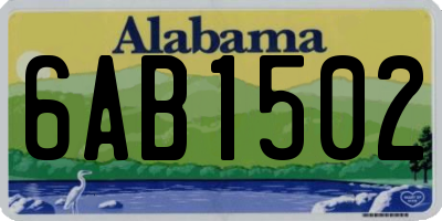 AL license plate 6AB1502