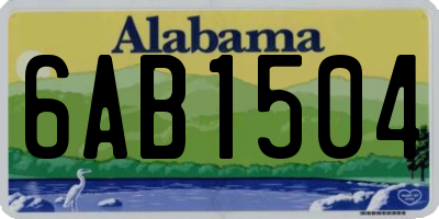 AL license plate 6AB1504