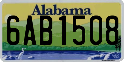 AL license plate 6AB1508